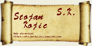 Stojan Kojić vizit kartica